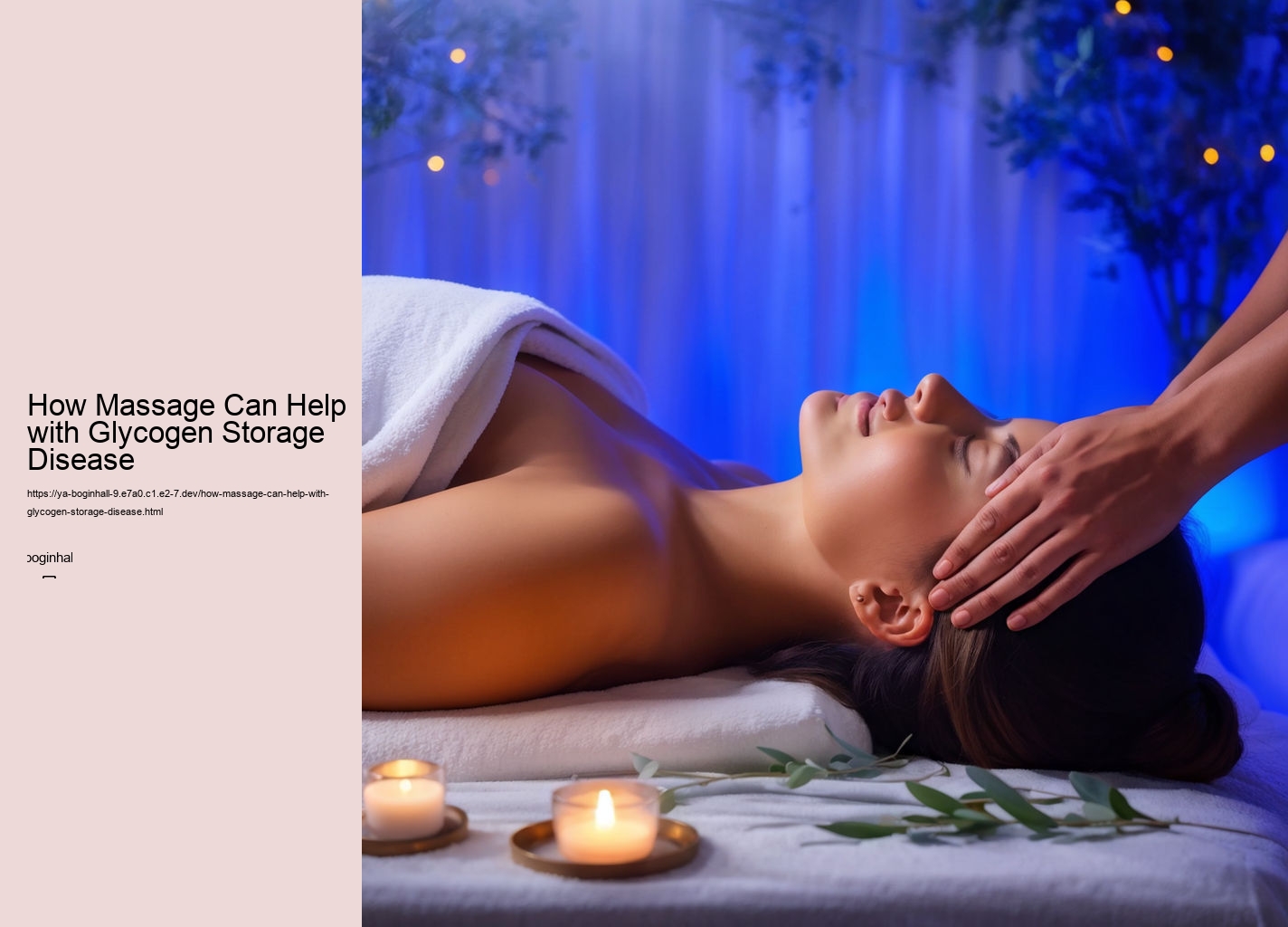 How Massage Can Help with Glycogen Storage Disease